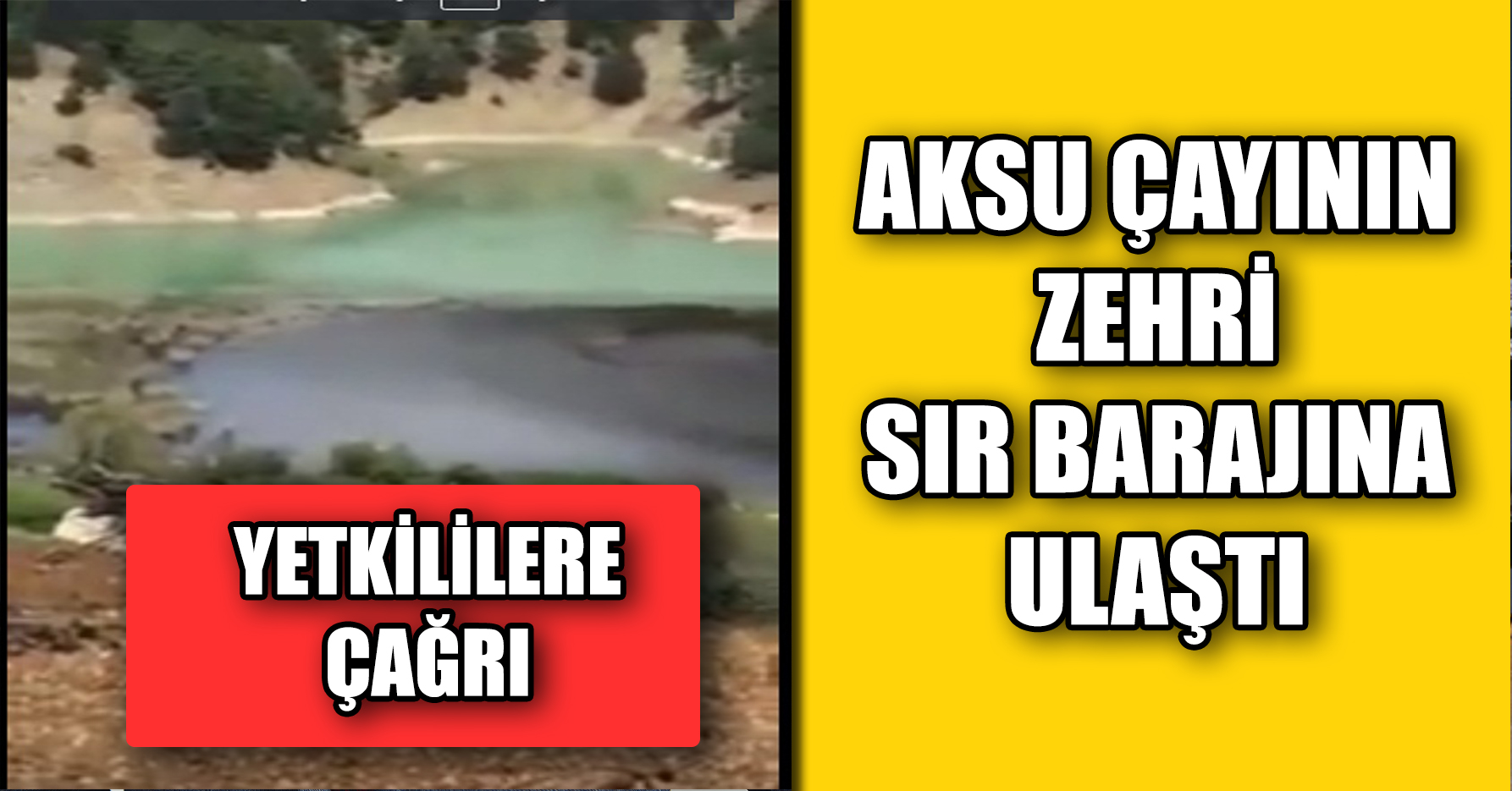YETKİLİLERE ÇAĞRI - AKSU ÇAYININ ZEHRİ SIR BARAJINA ULAŞTI
