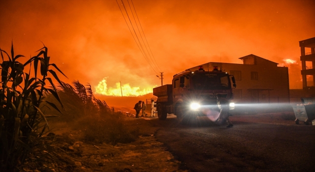 GÜNCELLEME 6 Mersin Aydıncık’ta yangına karadan müdahale sürüyor