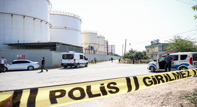 Mersin’de bir petrol depolama tesisinin boş tankında patlama
