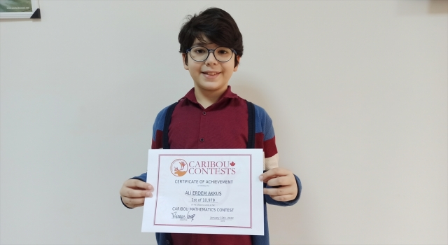 Osmaniyeli öğrenci, Caribou Matematik Yarışması’nda şampiyon oldu