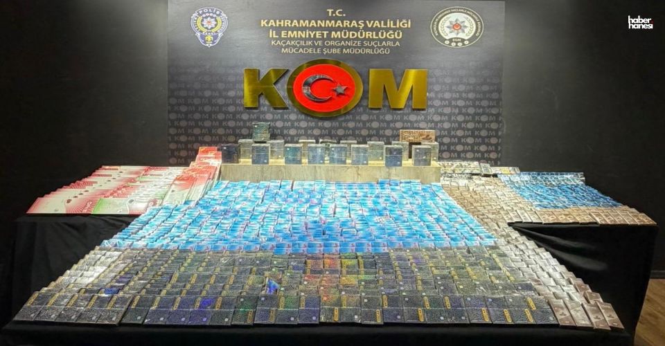 Kahramanmaraş’ta Üç Ayrı Operasyonda Rekor Miktarda Kaçak Sigara Ele Geçirildi