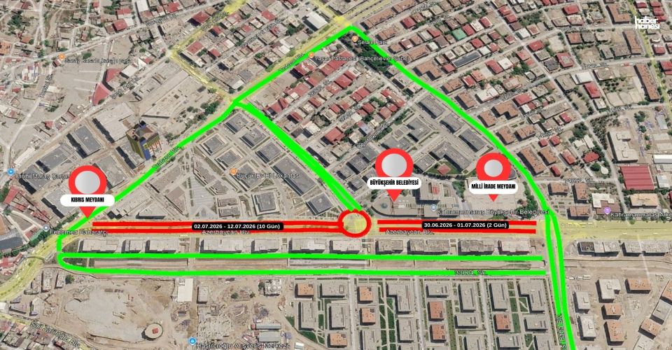Sürücülerin Dikkatine! Azerbaycan Bulvarı’nda Kısmi Trafik Düzenlemesi