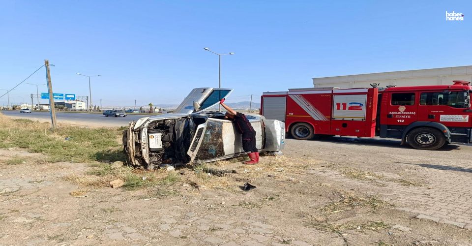 Kahramanmaraş'ta Korku Dolu Anlar! Takla Atan Otomobilde 2 Yaralı
