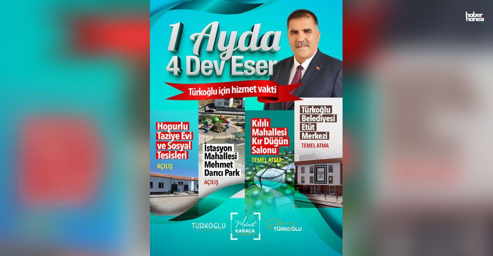 Türkoğlu’nda her hafta açılış ve temel atma töreni var