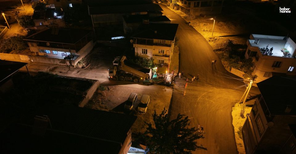 Kahramanmaraş Büyükşehir, Yahya Kemal’de Asfalt Mesaisini Gece Gündüz Sürdürüyor