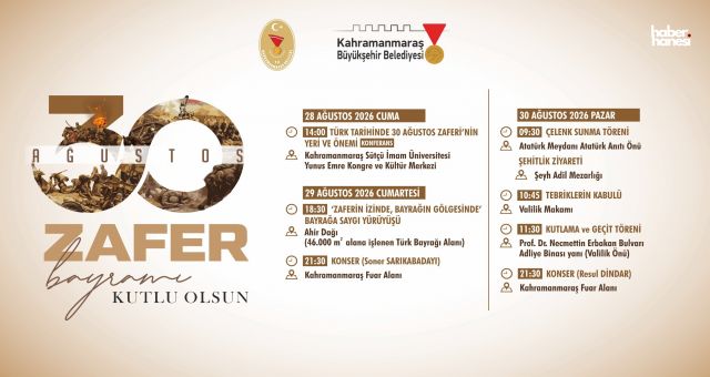 Kahramanmaraş’ta Zafer Bayramı İçin Geri Sayım! 3 Günlük Program Belli Oldu