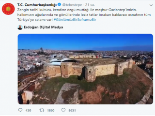 CUMHURBAŞKANLIĞI GAZİANTEP VE BAKLAVAYI TANITTI