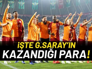 İşte Galatasaray'ın kazandığı para!