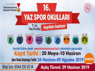YAZ SPOR OKULU KAYITLARI BAŞLADI