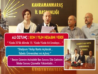 ÖZTUNÇ - VEKİLLİĞİNİN BİR YILININ HESABINI VERDİ