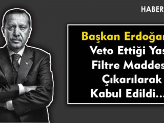 Erdoğan tarafından ‘Veto’ edilen kanun, maddenin çıkarılmasıyla kabul edildi
