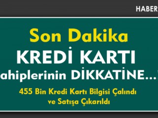 Son Dakika...Türkiye'de 455 bin Kredi Kartı Bilgisi Çalındı İnternette Satışa Çıkarıldı