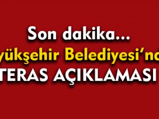 Büyükşehir'den Teras Tesisleri Açıklaması