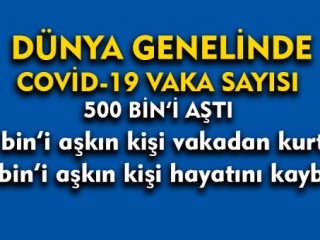 Coronavirüs Vaka Sayısı 500 Bin'i Aştı !