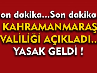 Valilik Açıkladı Yasak Geldi !