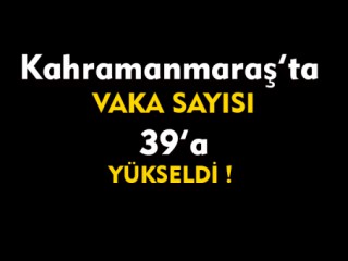 Kahramanmaraş'ta Vaka Sayısı Arttı!