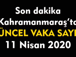 Kahramanmaraş'taki Koronavirüs Vaka Sayısı 11 Nisan 2020