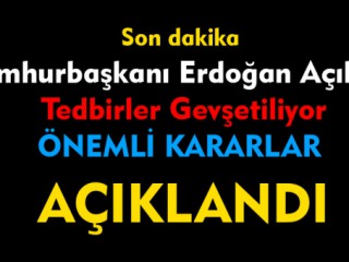 Cumhurbaşkanı Erdoğan Koronavirüs Tedbirleriyle Alakalı Yeni Kararlar Açıkladı
