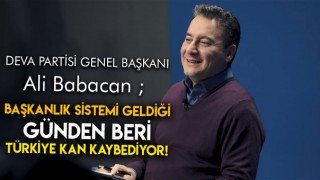 Babacan'dan Başkanlık Sistemi Eleştirisi