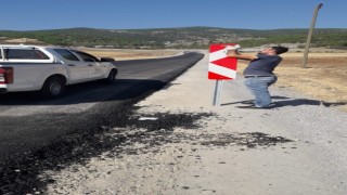 Önsen Yolu’nda trafik levha çalışmaları