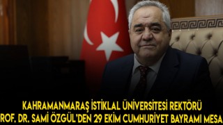 PROF. DR. Sami ÖZGÜL'ün Cumhuriyet Bayramı mesajı