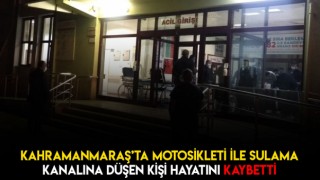 Sulama Kanalına Düşen Motorsiklet Sürücüsü Hayatını Kaybetti