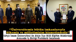 Afşin İlçe Milli Eğitim Müdürlüğü İle Protokol İmzalandı