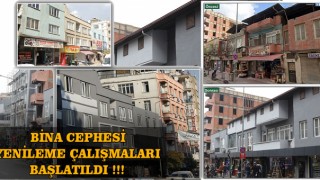 İnönü Caddesi'nde Cephe Yenileme Çalışmaları Sürüyor