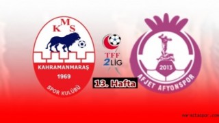 Kahramanmaraşspor - Afjet Afyonspor maçı canlı izle
