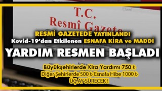 Salgından Etkilenen Esnafa Destek Kararı Resmi Gazetede Yayınlandı