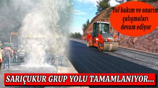 Sarıçukur Yolunda Asfalt Çalışmaları Devam Ediyor