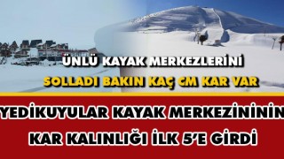 YediKuyular Kayak Merkezindeki Kar Kalınlığı Zirveye Oynuyor
