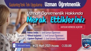 Sanko Okulları Uzman Öğretmenlik Sistemini Gaziantep'te Uygulayan İlk ve Tek Okul Oldu