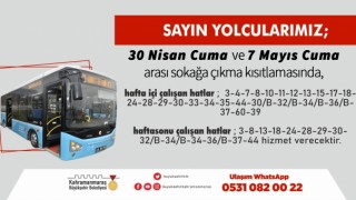 Sokağa Çıkma Yasağında Toplu Taşıma Seferlerine Güncelleme
