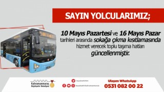 Kahramanmaraş'ta Toplu Taşıma Seferlerine Güncelleme