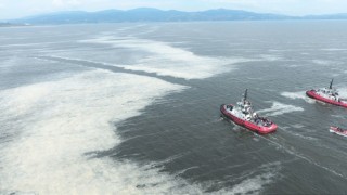 Marmara Denizi'nde Deniz Salyası Temizleniyor