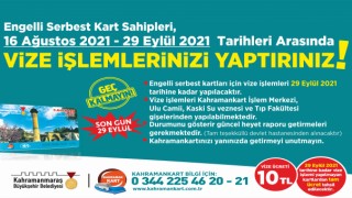 Kahramanmaraş'Ta Serbest Kart’ta Vize Yenilemeleri Başlıyor!