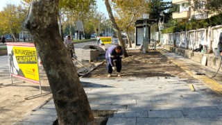 NFK Bulvarı’nda Yürüyüş Yolları Yenileniyor