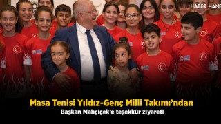 Masa Tenisi Yıldız-Genç Milli Takımı’ndan Başkan Mahçiçek’e Teşekkür Ziyareti