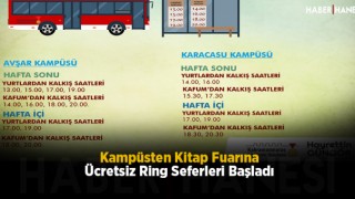 Kampüsten Kitap Fuarına Ücretsiz Ring Seferleri Başladı