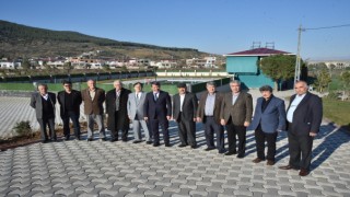Eski Belediye Başkanları Başkan Okumuş'u Ziyaret Etti