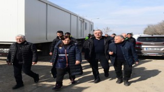 Başkan Güngör, Bakan Soylu ile Birlikte Konteyner Kentte İncelemelerde Bulundu