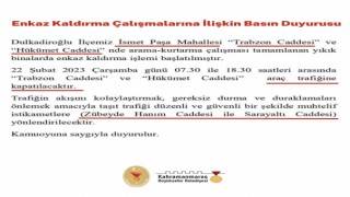 Kahramanmaraş'ta Sürücülerin Dikkatine!