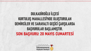 Demirciler ve Sarayaltı Geçici Çarşılarda Başvurular Başladı