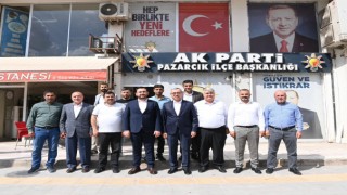 Başkan Güngör ve Vali Ünlüer, Ziyaretlerini Pazarcık’ta Sürdürdü
