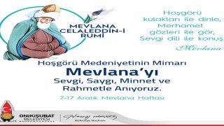 Başkan Mahçiçek’ten Hazreti Mevlana’nın 750’nci vuslat yıl dönümü mesajı