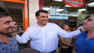 Başkan Umut Yılmaz, Tekel Caddesi Esnafını Ziyaret Etti