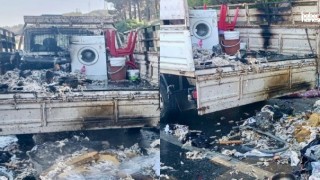 Kahramanmaraş’ta Kamyonet Yangını Korkuttu: Eşyalar Kül Oldu!