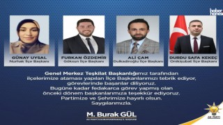 AK Parti Kahramanmaraş’ta Görev Değişikliği: Yeni İlçe Başkanları Belli Oldu