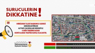 Kahramanmaraş Büyükşehir'den Sürücülere Uyarı: Başkonuş Caddesi Altyapı Çalışmaları Başlıyor